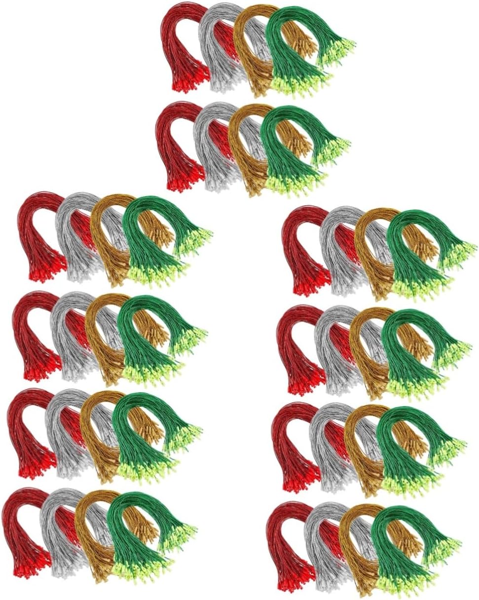 Balacoo 2000pcs Christmas Ornament Strings Snap Locking Tags Versatile Hanging Ropes for Decorations Tags and Holiday Ornaments
