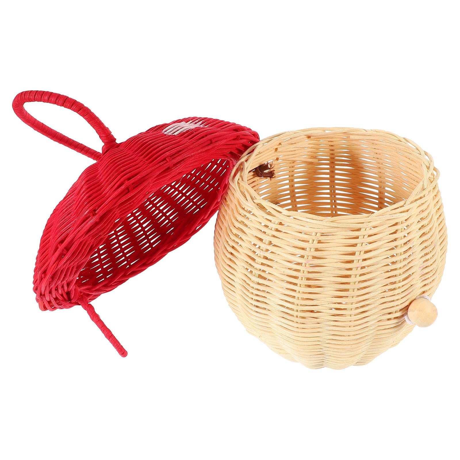 Panier champignon fait main en rotin tressé, création artisanale
