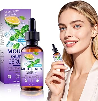 Gum Restore Drops 60ml, Advanced Natural Restore Formula for Receding Gums & Stain Removal for Adults, Fresh Breath Instantly and Gums Regrowth