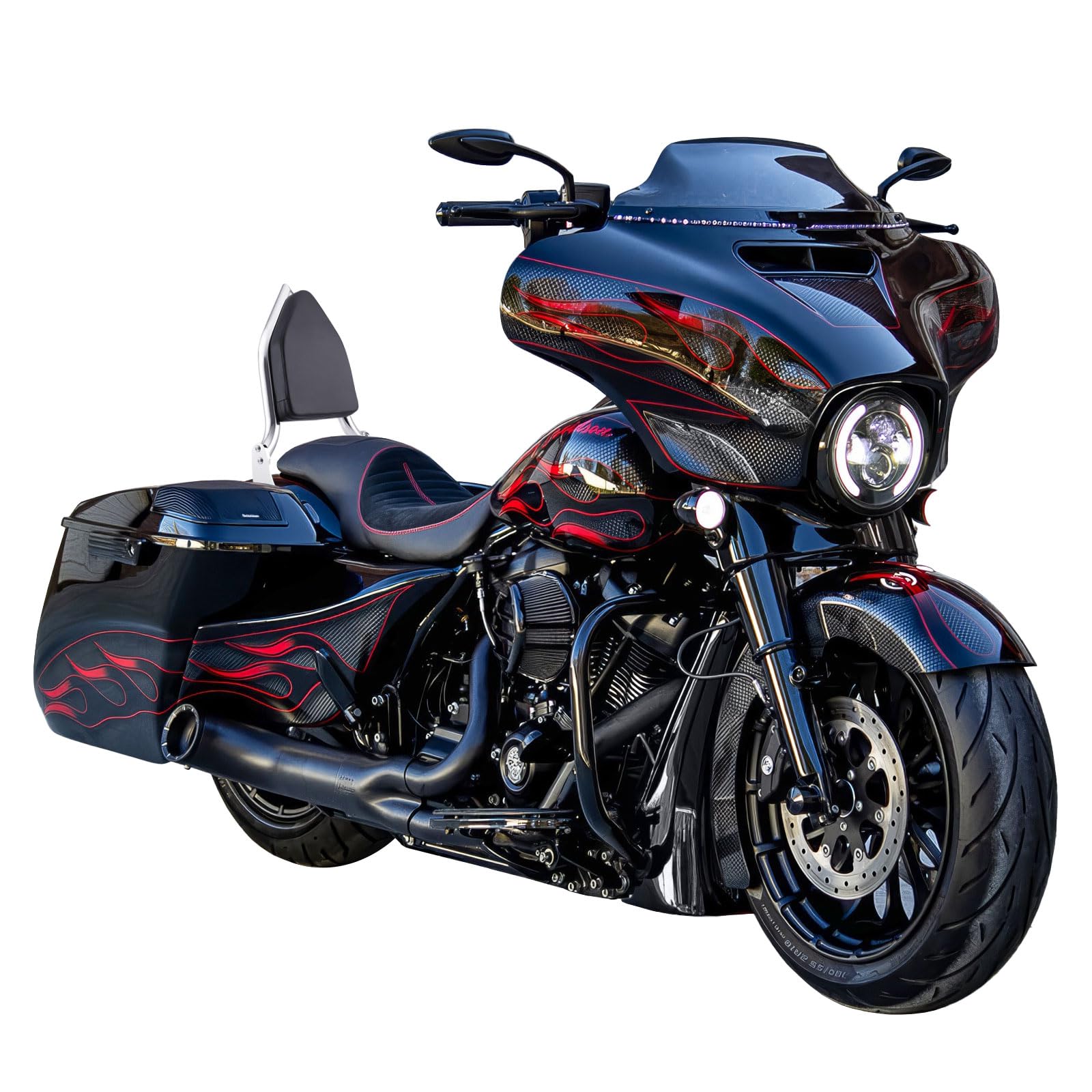 Detachable Sissy Bar & Luggage Rack Set – Fits Harley Touring 2009