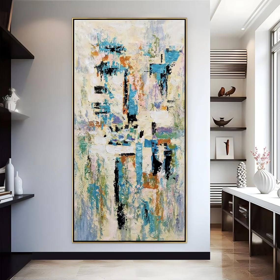 Dfzewki No Frame Canvas Prints Artwork, Abstract Art Painting Large Wall Decor Room Decor(40X80cm(16X31in)/No Frame)