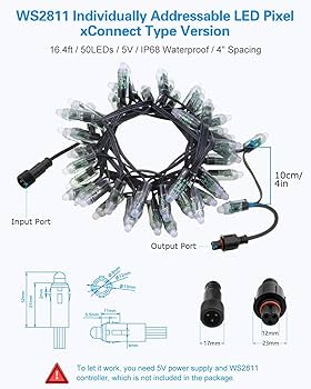 嬉遊圖 ALITOVE 5V WS2811 LED Pixel Lights Xconnect Individually