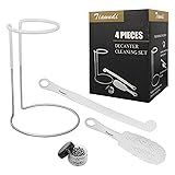 Decanter Stand, Decanter Drying Rack Bundle with Decanter Cleaning Brush, Decanter Cleaning Beads