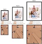 Giftgarden 14 Pack cadres d'image noir avec tapis pour différentes tailles Photos, Assortiment de cadre maté ensemble comprenant deux 11x14, Six 8x10, Six 5x7, Collage de cadre pour affichage mural ou tabletop