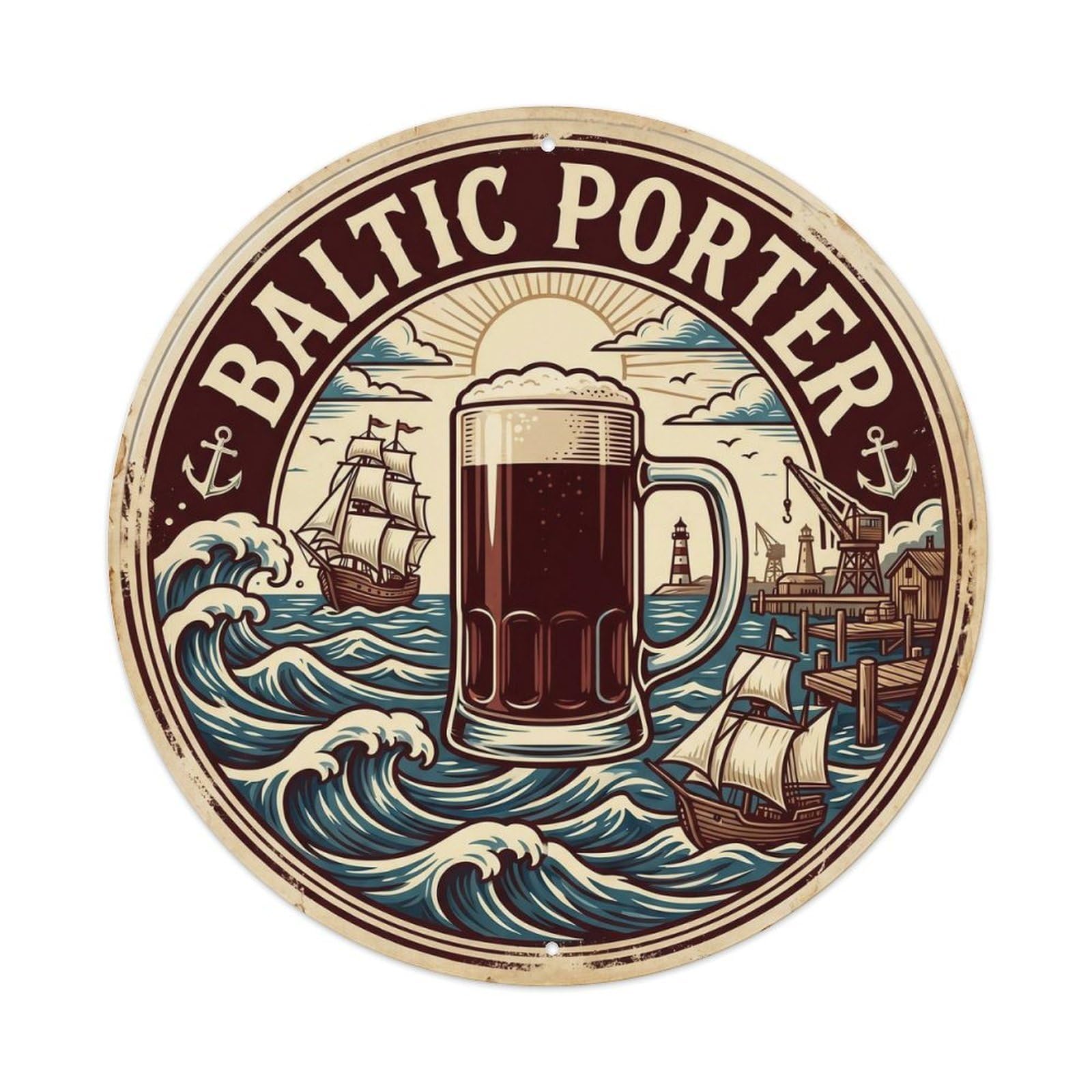 Baltic Porter Vintage Beer Tavern Culture Strong Brew Metal Tin Sign
