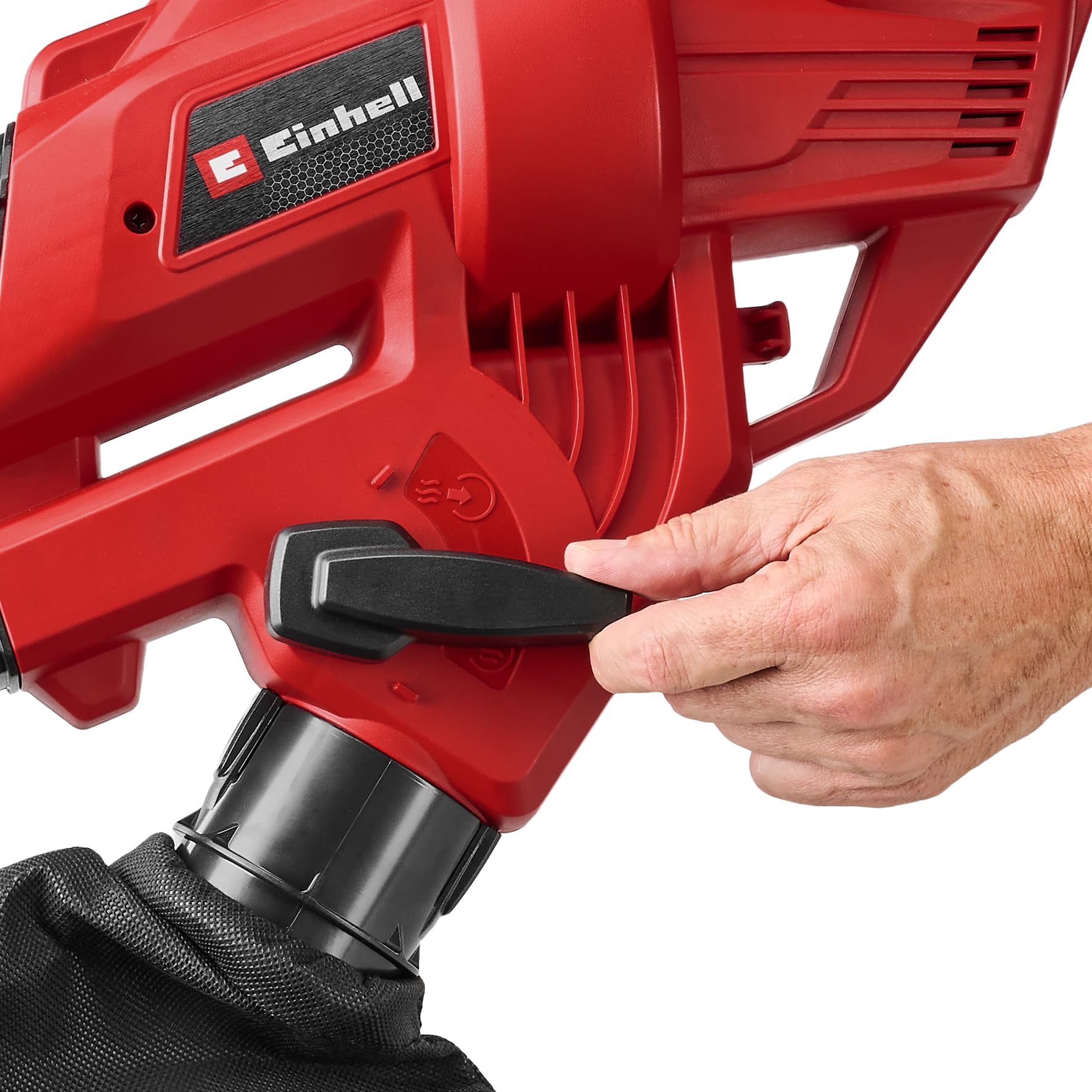 Einhell Spazzafoglie elettrico GC-EL 3026 E | 3000 W | Aspirazione fino a 720 m³/h | Sacco raccolta 40 L | Soffio fino a 260 km/h | Triturazione | Velocità regolabile