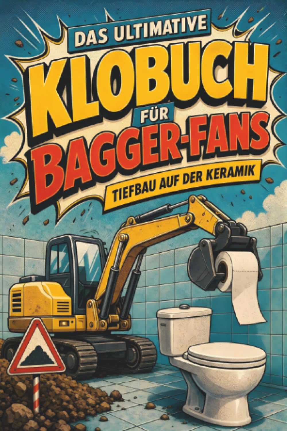 Das ultimative Klobuch für Bagger-Fans: Tiefbau auf der Keramik. Lustiges Geschenk für Fans von Baggerfahren, Baustellen und Caterpillar