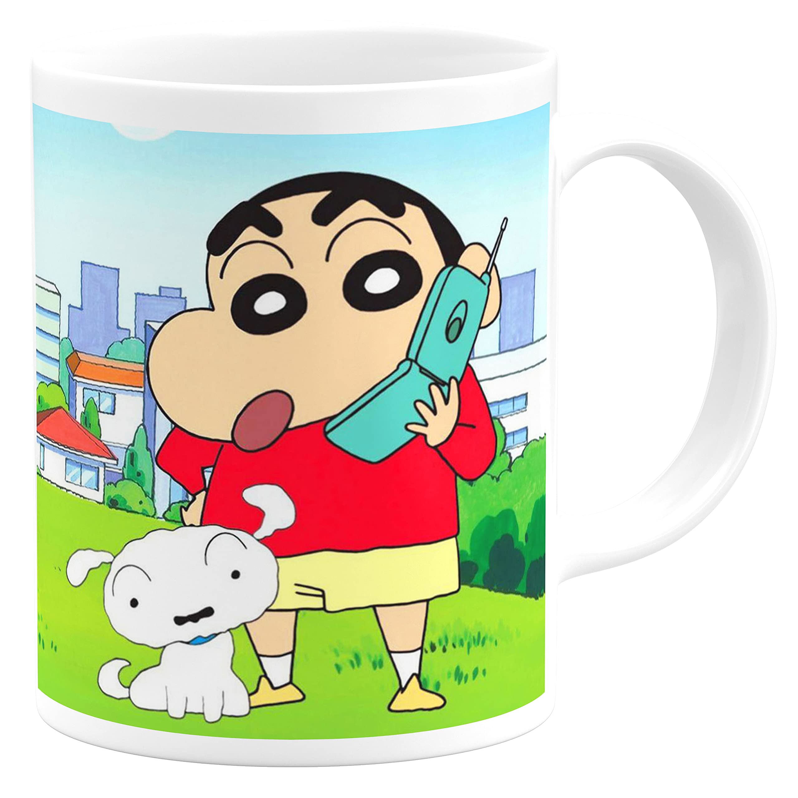 Shinchan Printed Ceramic White Coffee & Tea Mug Pack of 1