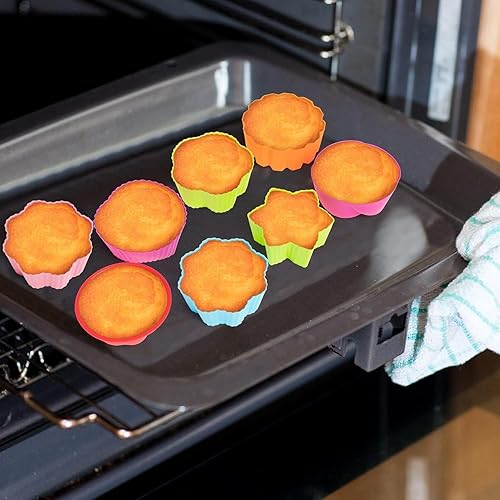 Miniatura 4 de 36 moldes para hornear en forma de flor, de silicona de grado alimenticio, antiadherentes, mini bandejas para cupcakes, pudines, chocolates