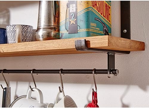 Miniatura 6 de Drsyffsup Estante de pared para utensilios de cocina, 23.6 in31.5 in35.4 in39.4 in47.2 in, estantes organizadores para ollas, especias, platillo,