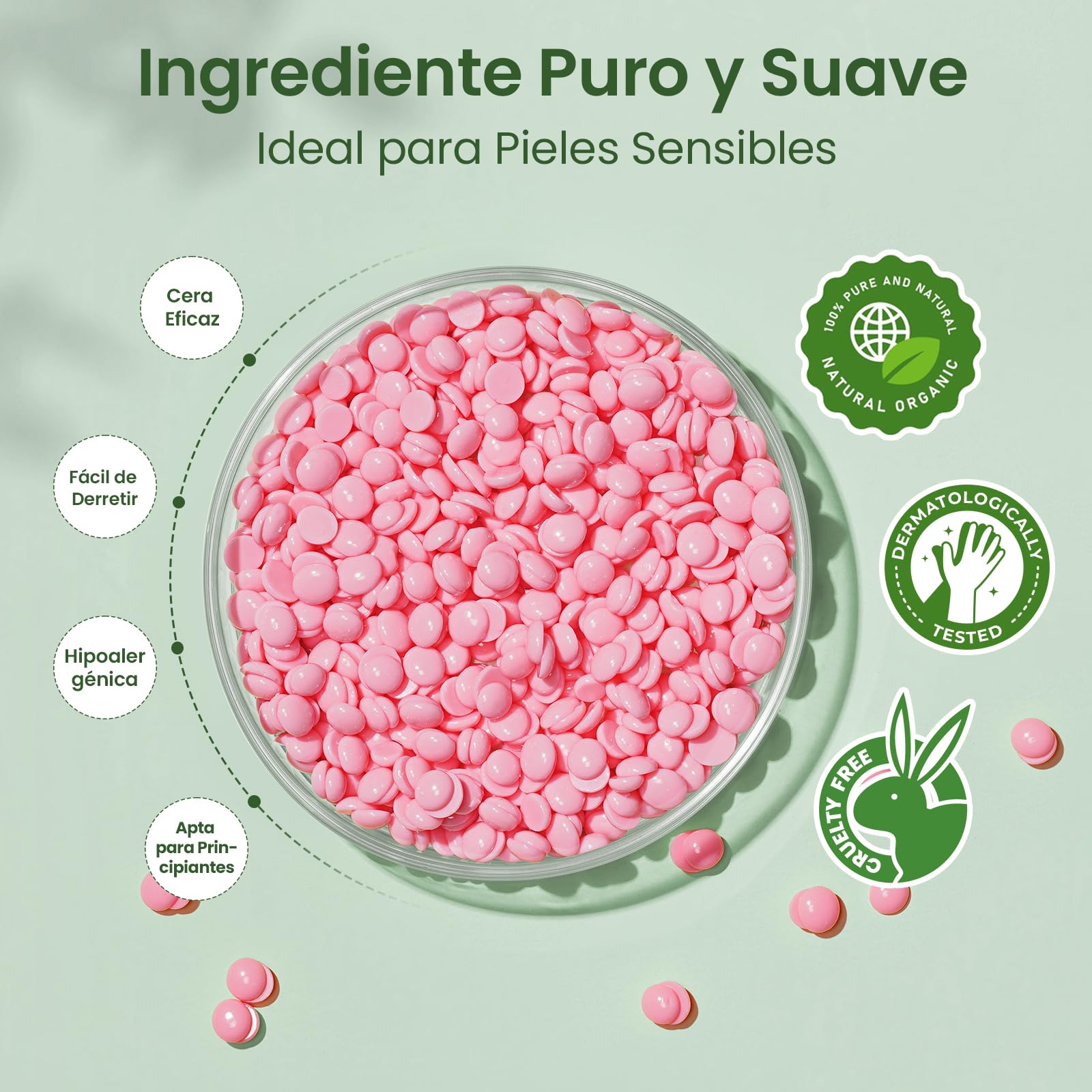 Calentador de Cera Depilatoria Maquina de Cera Caliente: IFANZETECH Calentador Cera Depilatoria para Eliminar Vello Zona Intima, Piernas, Axilas, Cejas, Faciales para Mujer y Hombre