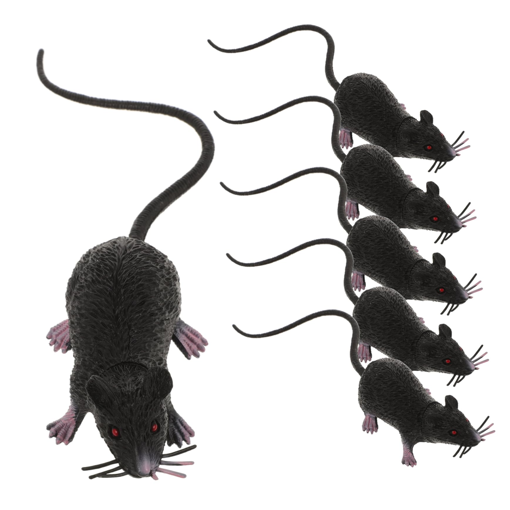 Black Rubber Rat Toy YIXIGGC Super Large Artificial Rats Halloween PVC ...