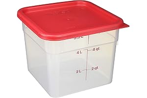 Translucent CamSquare Pizza Dough Storage Container with Lid