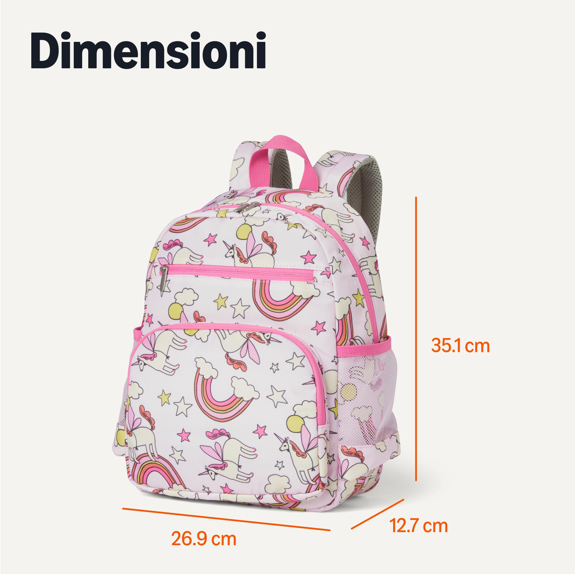 Amazon Essentials, Zaino Scolastico per Bambini con Più Tasche Portaoggetti - Zaino Resistente agli Strappi Per Libri e Materiale Scolastico - Borsa per la Scuola Per Bambini - Rosa
