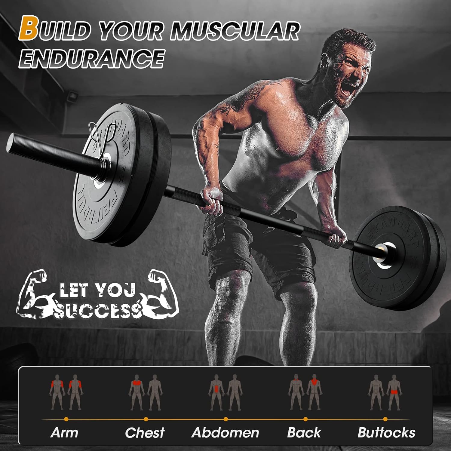 FEIERDUN Olympic Barbell 47-84 inch, Alloy Steel, Martinique Ubuy