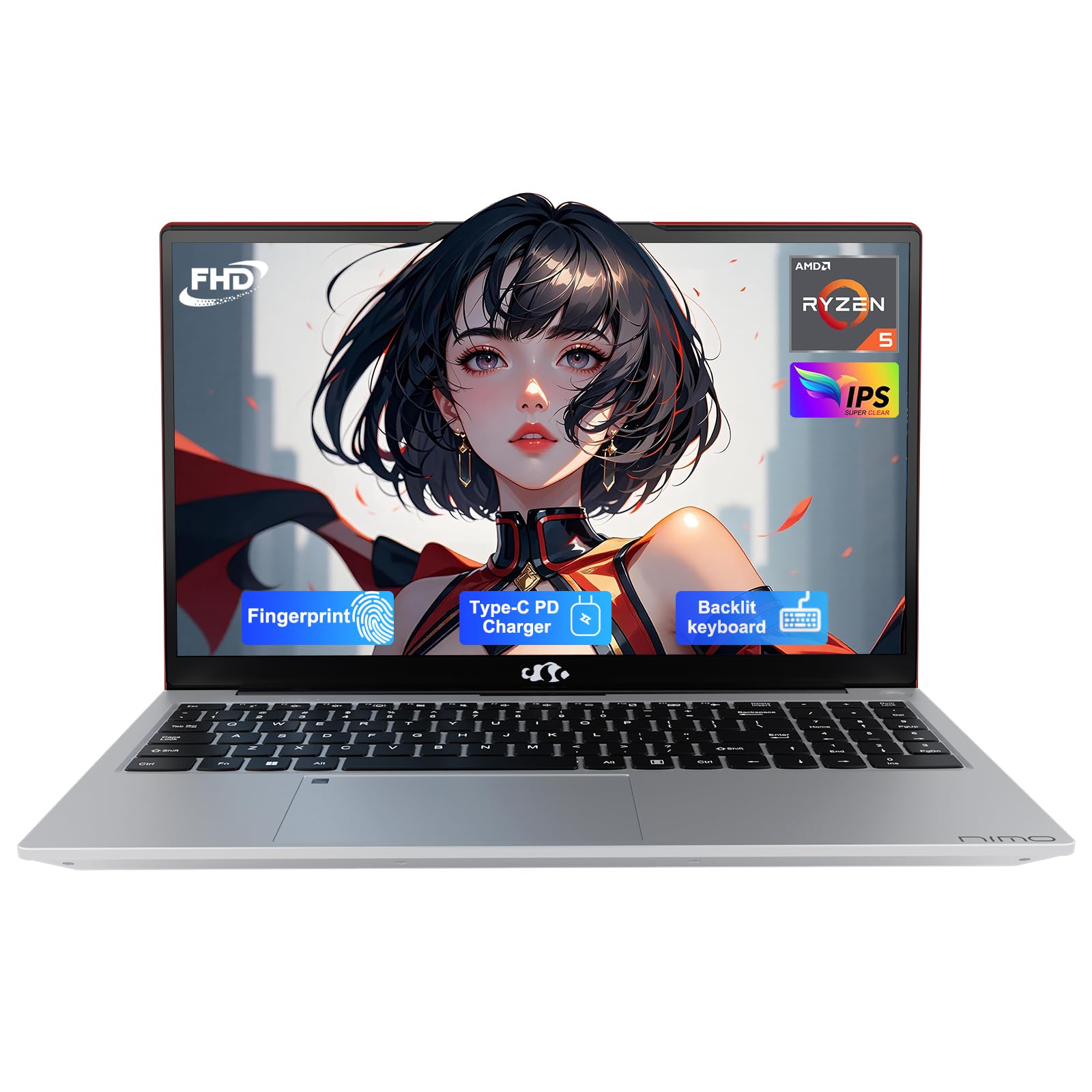 NIMO AI Copilot+ PC Business-Laptop, 17.3" Laptop, AMD Ryzen AI 370(12C/24T, 50 Tops NPU), Radeon 890M, 16GB RAM 1TB SSD, 144Hz, PD 100W USB-C 4.0, AI-PC with Wi-Fi 6E for Working Business Creation