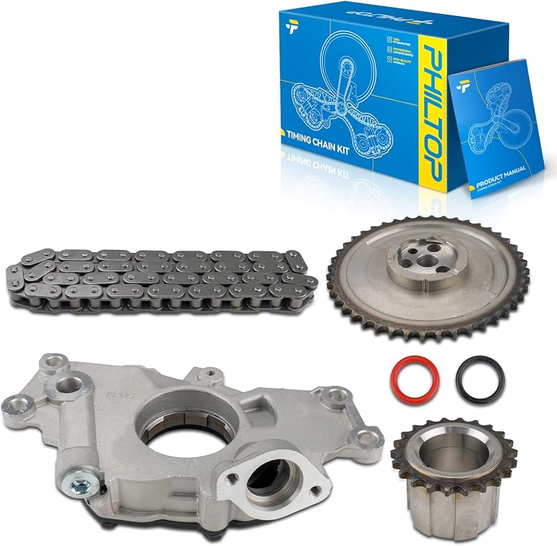 Kit de corrente de distribuição PHILTOP TK3168 com bomba de óleo para motores GM – Conjunto com 4 componentes