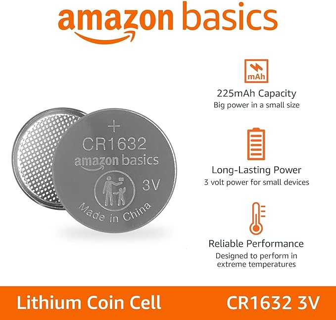 Amazon Basics 4 Pack CR1632 Pila Botón Litio 3V miniatura 2