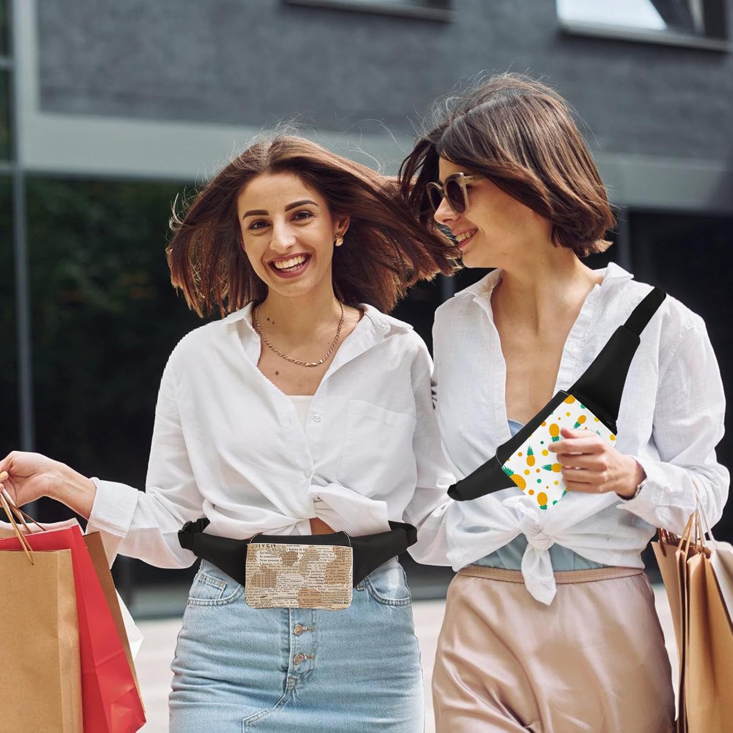 8pcs Sublimation Fanny Pack Blanks,Sublimation Blank Crossbody Mens Fanny Packs Bulk Waist Bag Running Fanny Bag for Women Belt Bags Sublimation Bags Adjustable Strap DIY Gifts for Family and Friends - Image 6