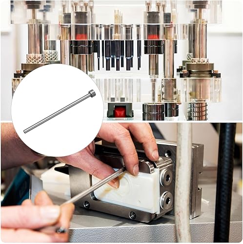 Miniatura 93 de uxcell 10 pines eyectores rectos, 0.039 in (0.04 pulgadas) de diámetro. SKD61 punzón de punta redonda de 3.937 in (4 pulgadas) de largo