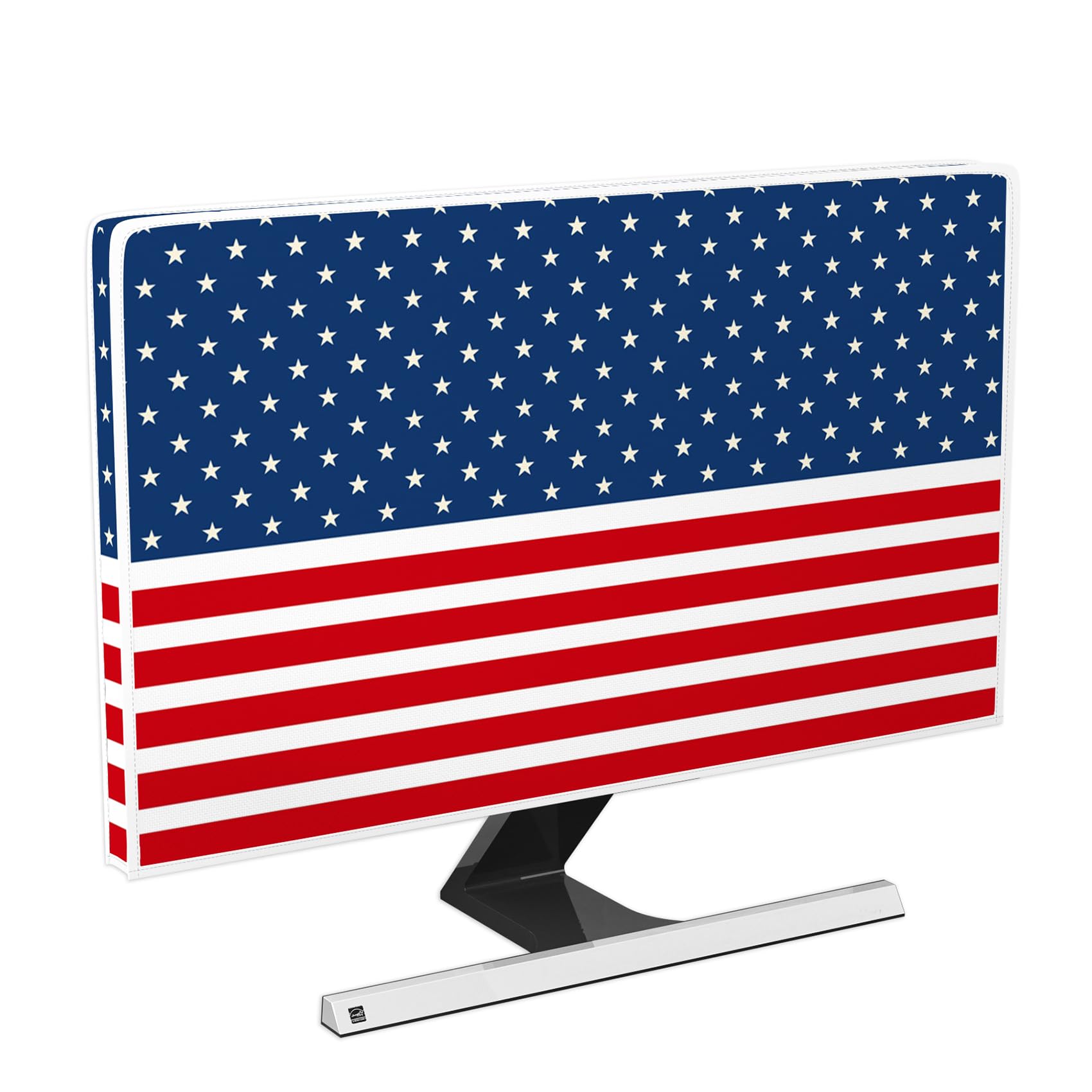 American Flag Waterproof 26, 27, 28 Inch Anti-Static Dust Proof LCD/LED/HD The Stars and The Stripes Veterans Day Independence Day Computer Monitor Cover Screen Protective LCD/LED/HD