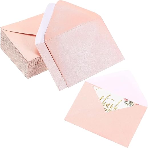 Gift Card Envelopes - 100pc Mini envelopes, Paper Business Card Envelopes, Tiny Pockets size for Small Note Cards, 4 x 2.7...