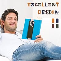 Vista 5 de Clabby 4 piezas de soporte para bolígrafos ajustable con banda elástica de piel sintética para cuadernos, funda para bolígrafos para diarios de tapa
