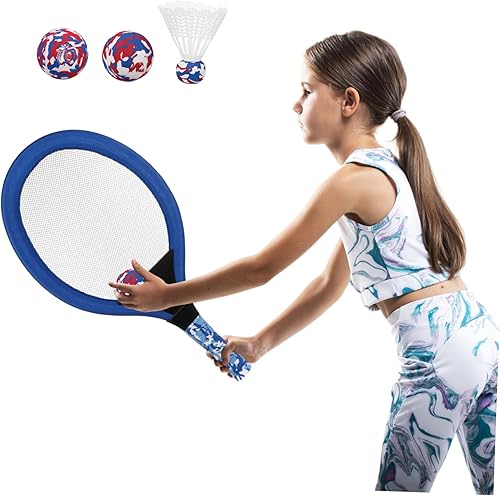 Miniatura 3 de Happyyami 1 Pair Tennis Rackets Out Door Toys Kids Tennis Racket Tenis De Niño Beach Toy Outside Toy Tennis