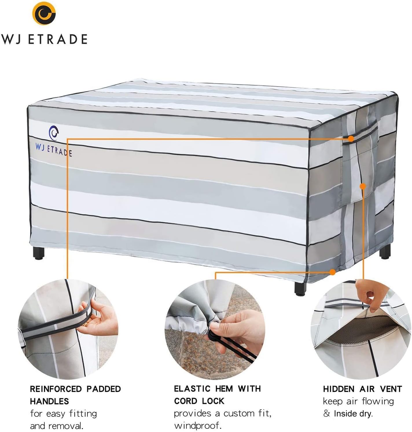 Patio Table Cover, Outdoor 600D Heavy Duty Waterproof UV Resistant Dining Table Covers, 67x44x28 inch, Striped : Patio, Lawn & Garden