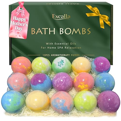 Bath Bombs for Women Gift Set, 15 Pcs Handmade Bubble