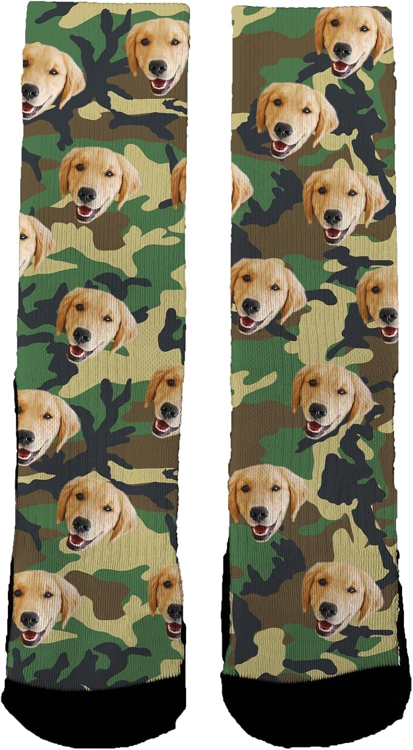 Custom Face Socks – Personalized Dog, Cat & Human Photo Socks, Fun Gift for Pet Lovers & Friends