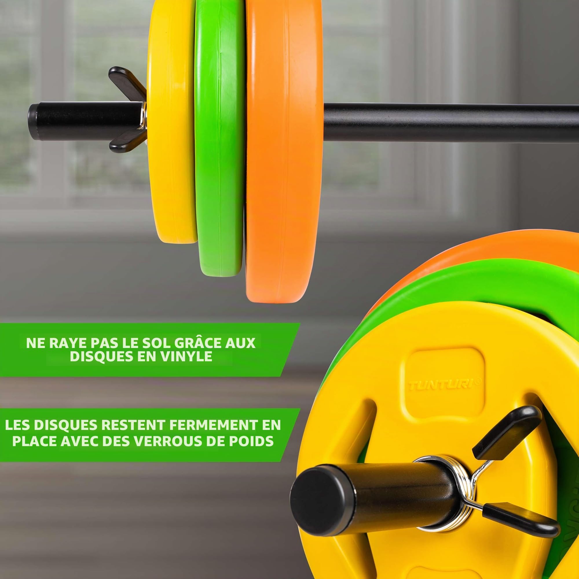 Tunturi set aerobic pump complet - 20 kg - barre 131 cm - Entraînement à la maison - gymnasium, fitness