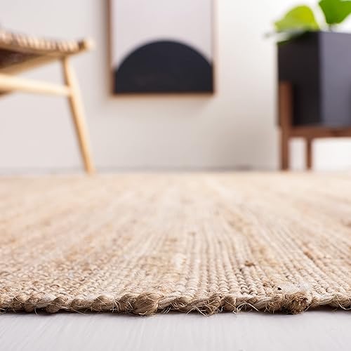 Miniatura 4 de Safavieh Natura Collection NAT873T - Alfombra de área costera de yute y lana de 4 x 6 pies, color natural y marrón