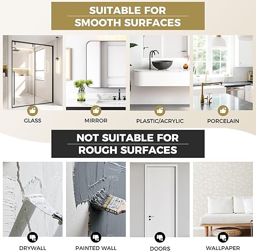 Miniatura 6 de Ganchos adhesivos para toallas para ducha, ganchos de baño resistentes, soporte adhesivo para pared, cocina, superficies lisas para colgar abrigos,