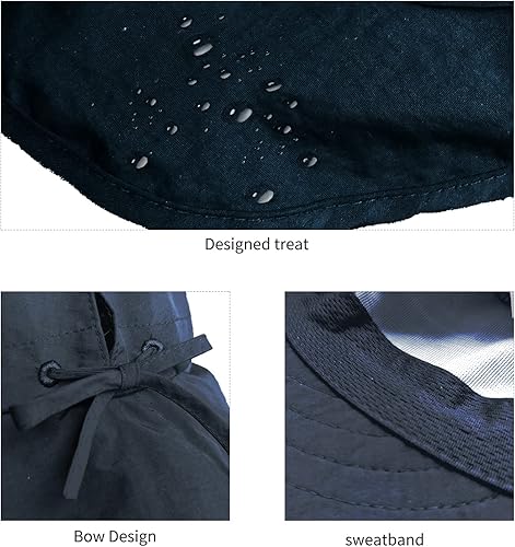 Miniatura 4 de Sombreros de sol para mujer, sombrero de pesca para senderismo, sombrero de ala ancha con solapa de cuello grande, sombreros de protección solar