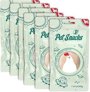 Raw Cat Wet Food Natural Chicken Treats for Picky Eaters &Dogs Grain-Free High Protein Topper Food Limited Ingredient Snacks (Pack of 6) 8.47OZ