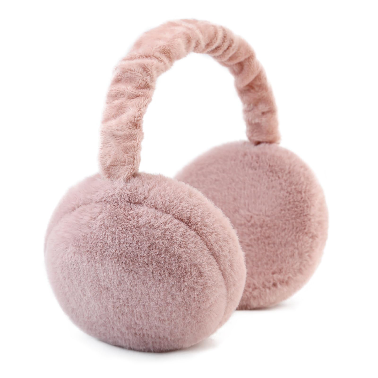 Earmuffs Women Winter Black Ear Muffs Foldable Fluffy White Ear Warmers Girls Cute Ear Covers Adjustable Headbands-image-12