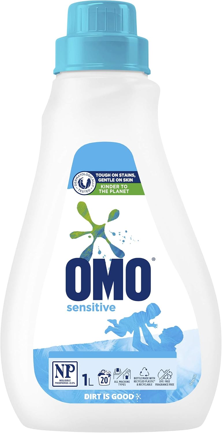 Omo Sensitive Laundry Liquid Detergent Front & Top Loader 1L Amazon