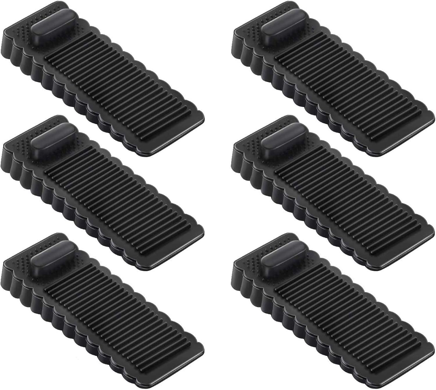 6 Pack Door Stopper Rubber Wedge Sturdy and Stackable