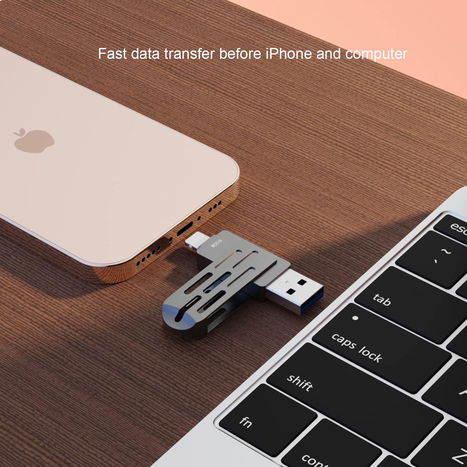 Unidad de pulgar USB de 512 GB para iPhone Flash Drive Photo Stick