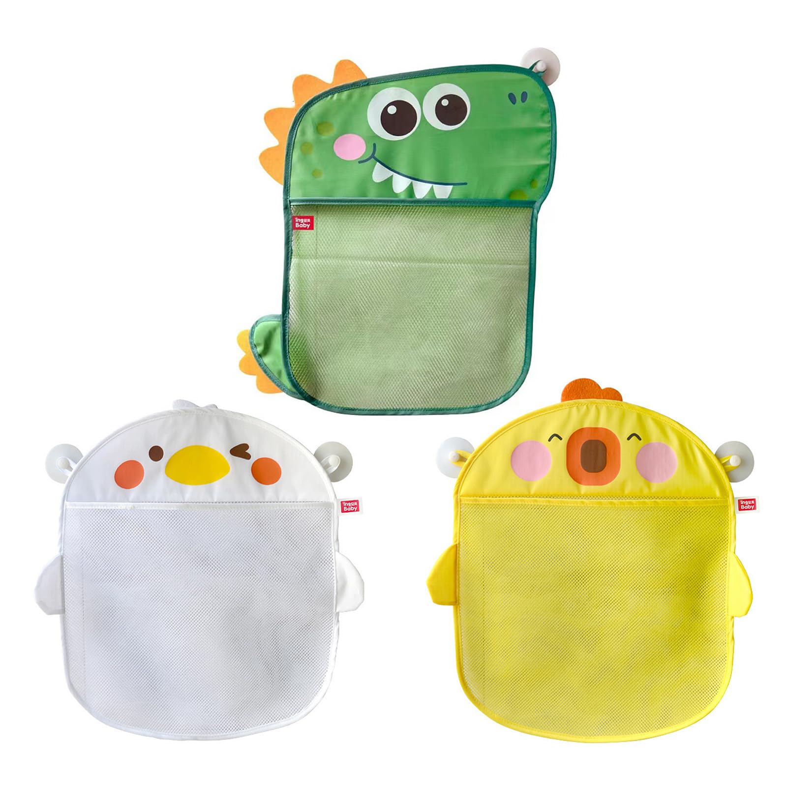 Borsa portaoggetti per giocattoli da bagno per bambini, organizer a rete con ventosa, borsa a rete per il bagno dei bambini + 2 ventose per vasca da bagno porta giocattoli sacchetti a