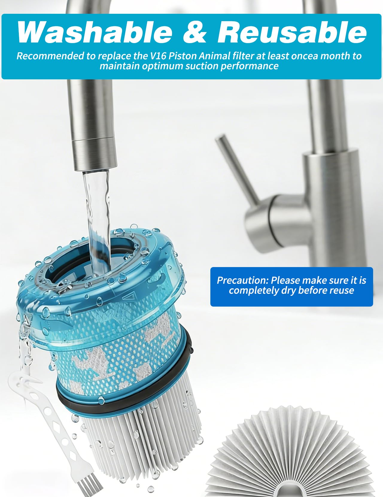 2 sztuki filtra HEPA część zamienna filtr do odkurzacza filtr części zamienne akcesoria do pistoletu Dyson V16 Animal Submarine DS60