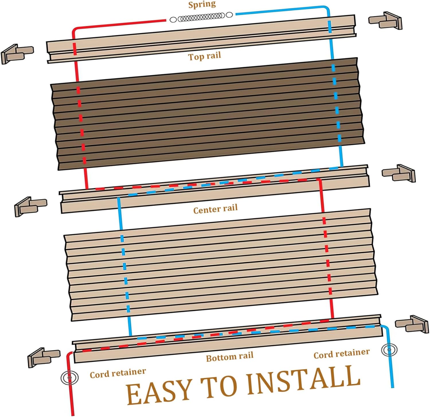 1Set Rv Pleated Shade Repair Kit Complete Tool for Window Blinds Components for Easy Installation and Lasting Use Compatible with Rv Shades