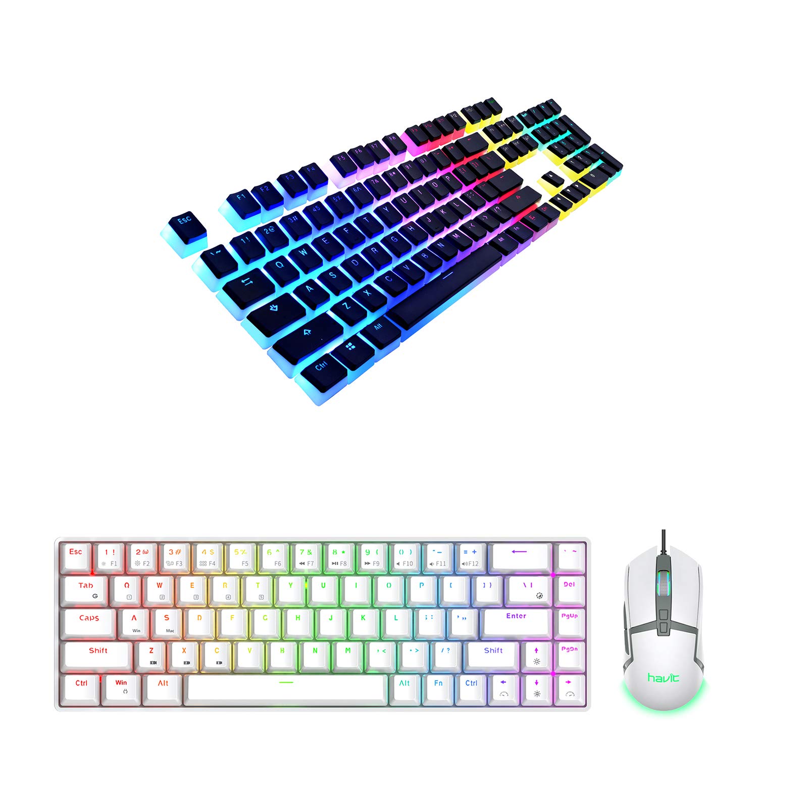 Buy Havit 60 Wireless Mechanical Keyboard and Wired Mouse & Double