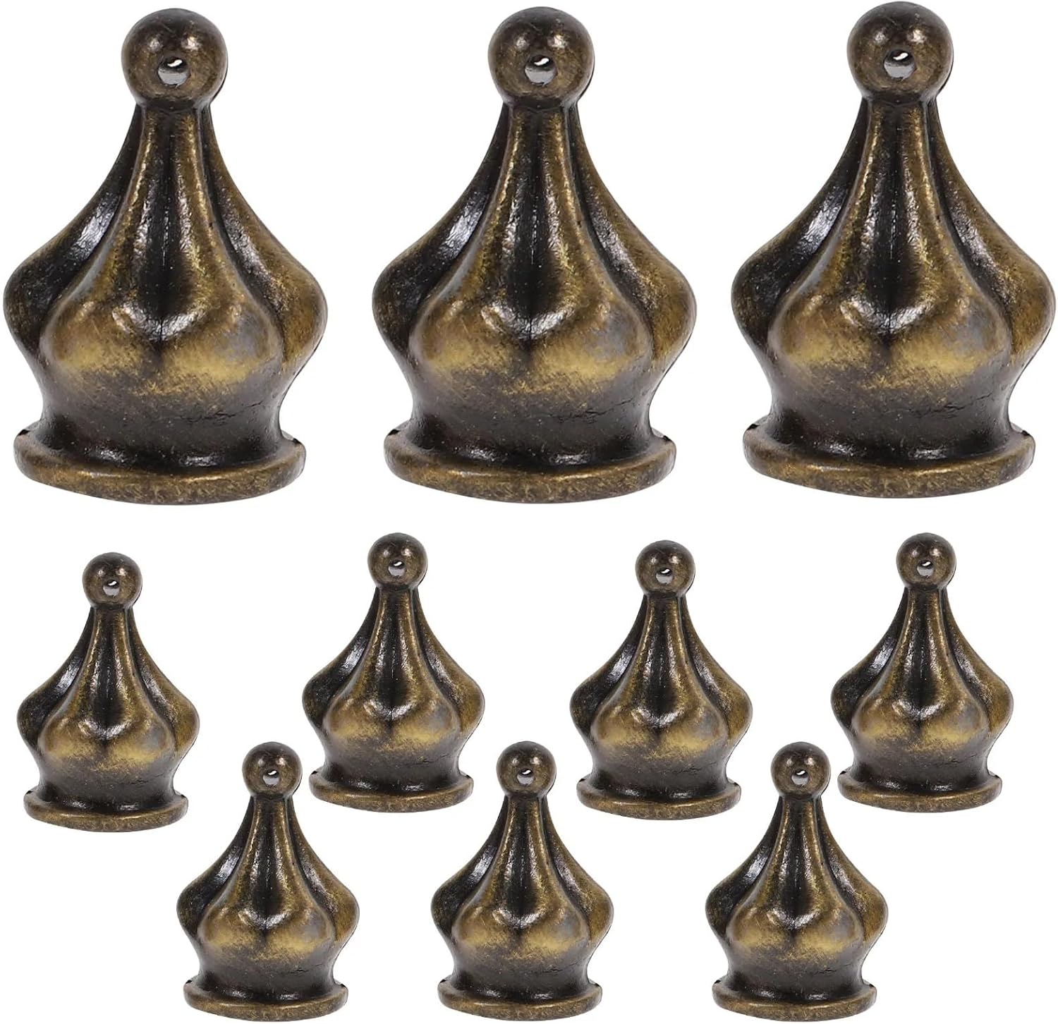 Lamp Finials 16Pcs Solid Lamp Finials Tapped Exquisite Design Practical Desk Decoration Harp Supply Light Screw Caps Knob Decor for Decorative DIY Table Floor Light(Multi)