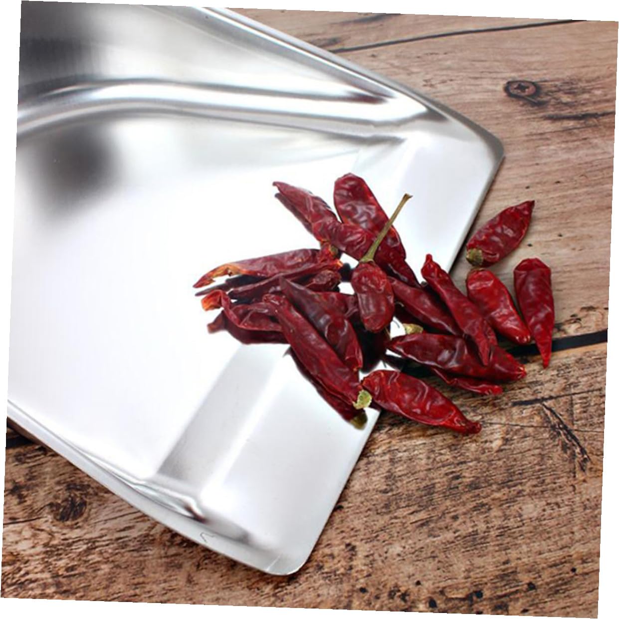 Pelle à Nourriture en Acier Inoxydable Multipurpose Pratique Cuisine Pelle à Riz et Légère et Solide Argentée