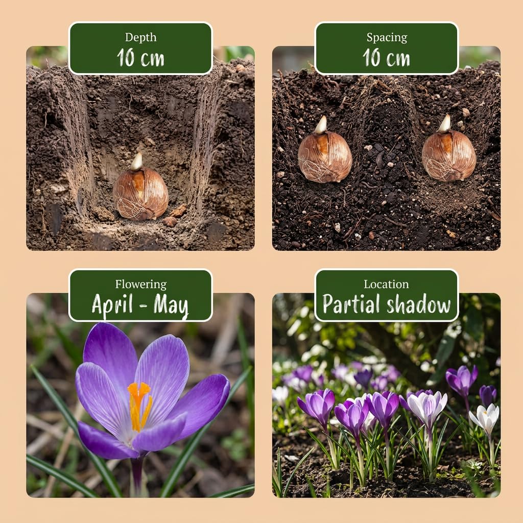 Green boutiQ - 200x Bulb Shade Garden - Jardin d'ombre aux bulbes - Divers - Floraison estivale - Calibre 10/12