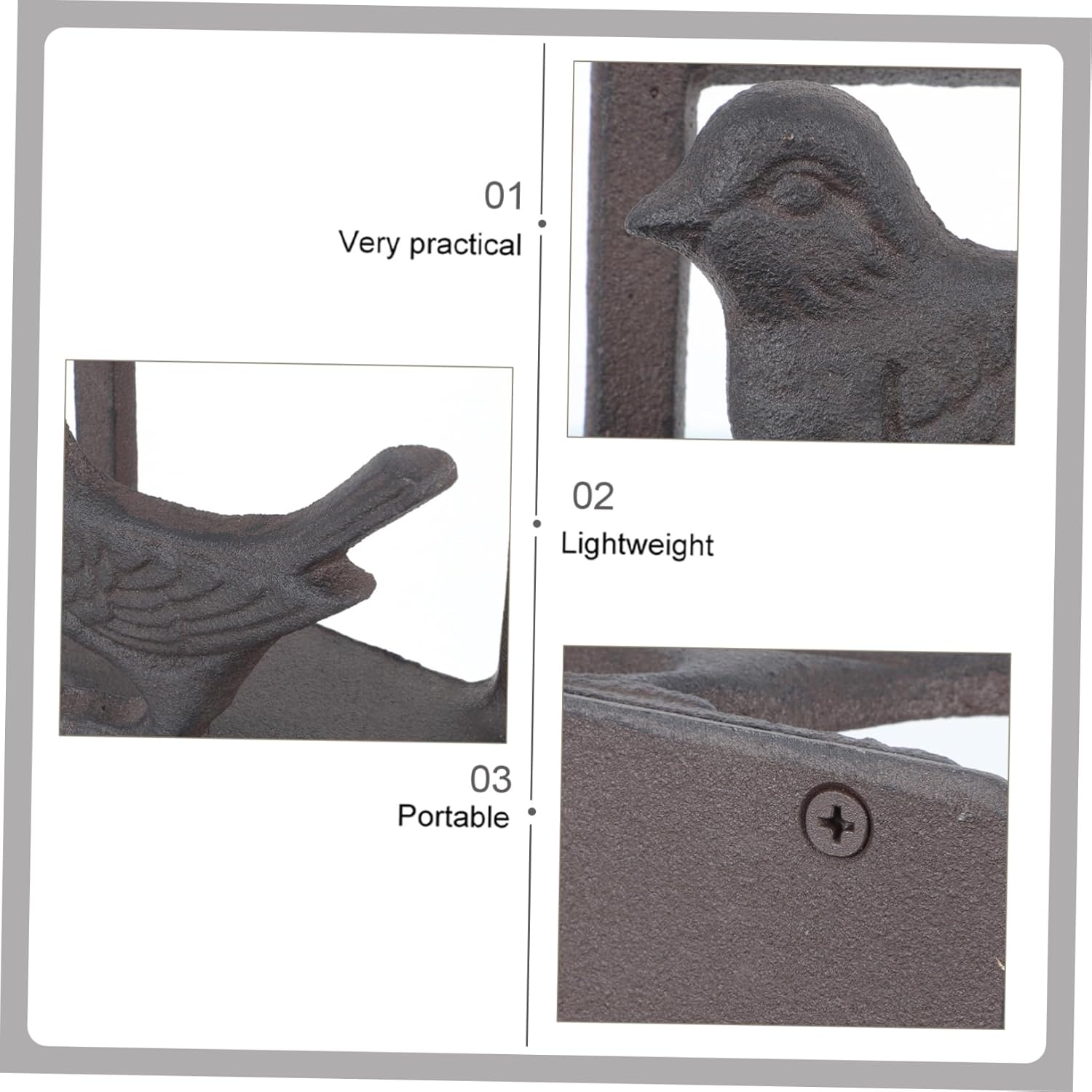 Cabilock Cast Iron Napkin Holder Stand Vintage Tabletop Napkin Dispenser for Kitchen Dining and Picnic Rustic Decor