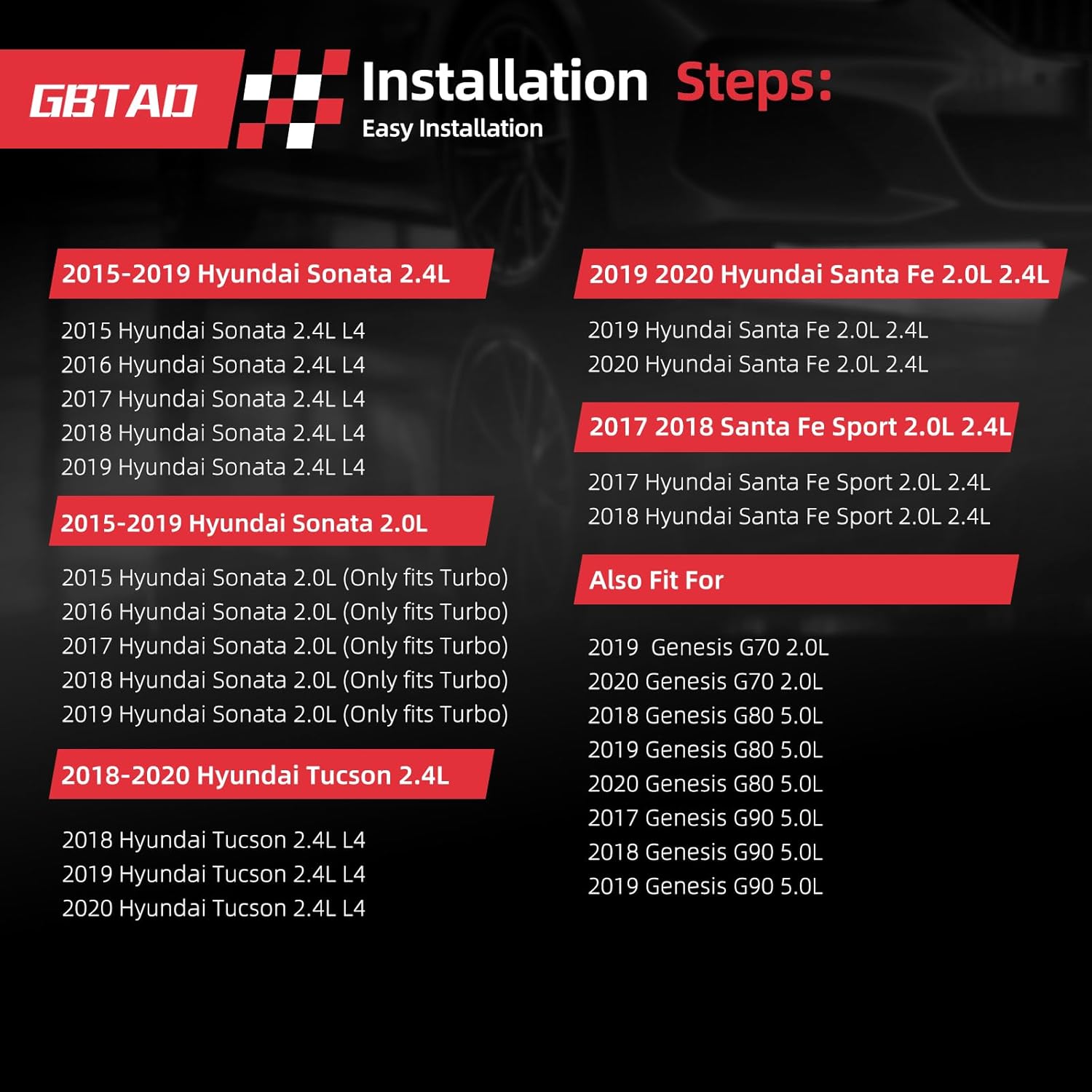 Set of 4 Upgraded Ignition Coil Pack and Iridium Spark Plug for 2.0L 2.4L 2015-2019 Hyundai Sonata Santa Fe Tucson Genesis Kia Optima Sorento, for Sportage Stinger Replaces UF764