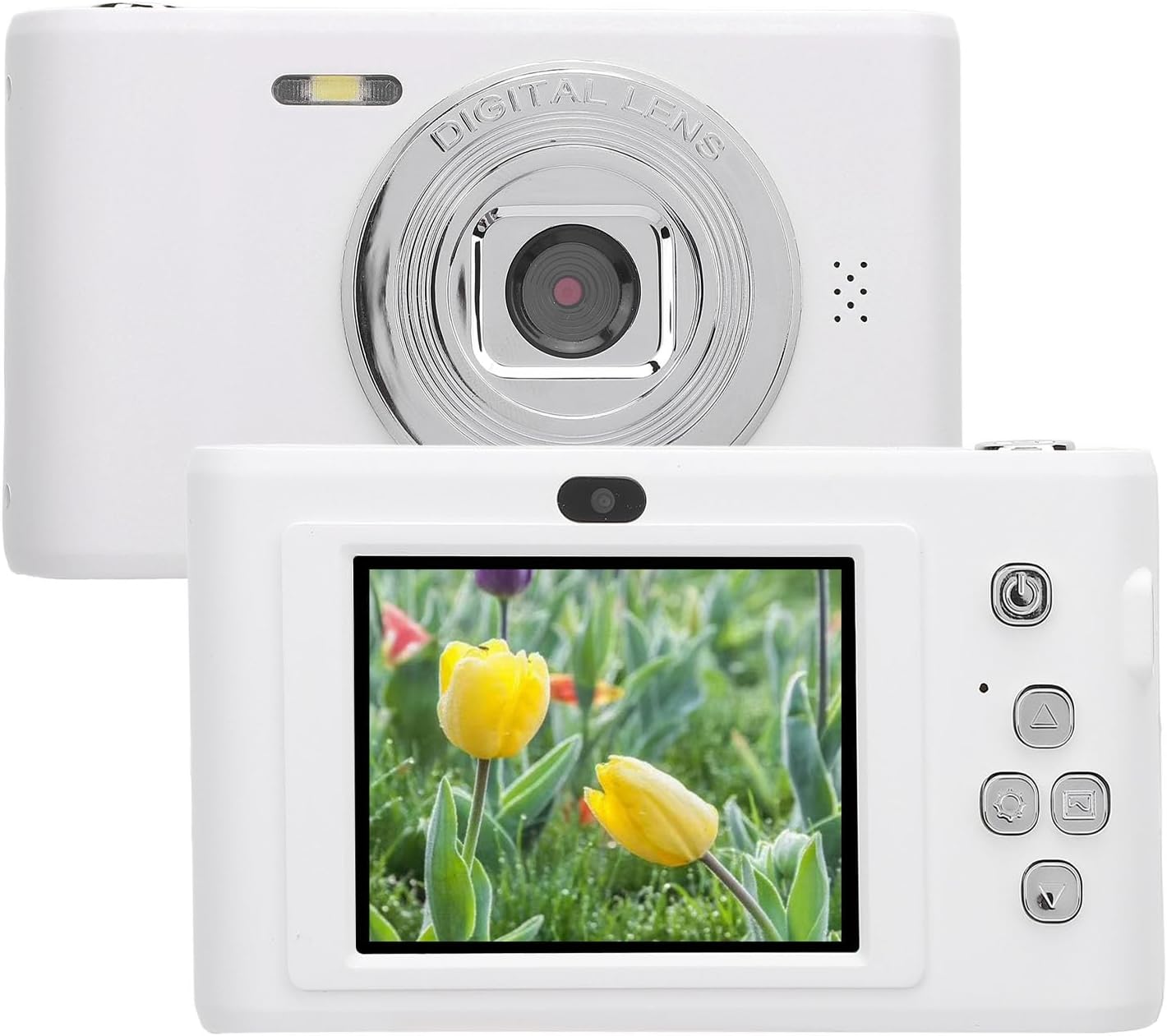 Digital Camera, 4K Video Camera with 8X Digital Zoom 2.4in Screen, Built in Flash and Microphone, 50MP Vlogging Camera Compact Small Camera for Children Teens Beginners (No